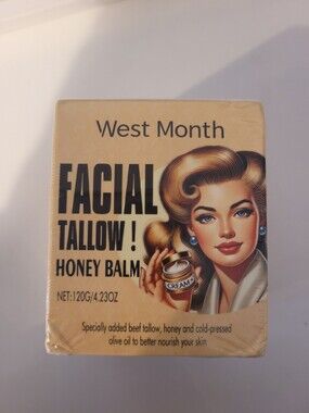West Month Facial Tallow Honey Balm 120g Nourishing Skin Cream